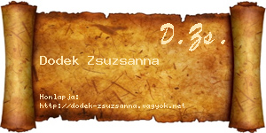 Dodek Zsuzsanna névjegykártya