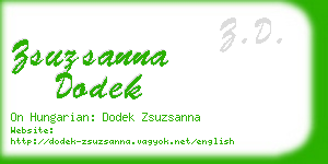 zsuzsanna dodek business card